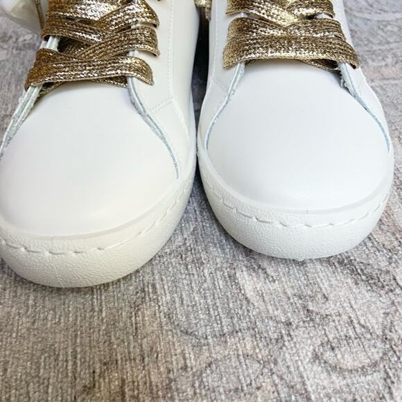 Vintage Havana Jess Sneakers Gold White Star Shoes Size 8 NEW Retail $125 - Picture 8 of 16